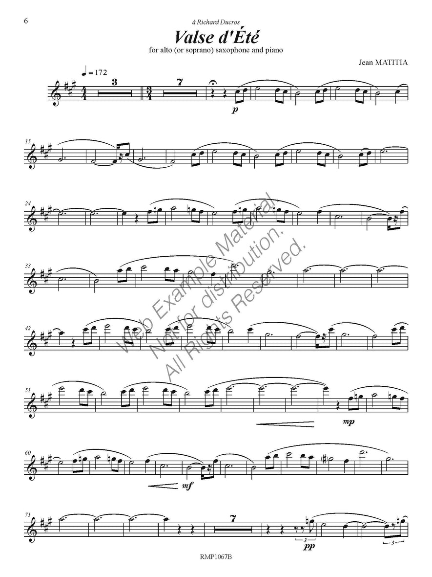 A Matitia Songbook